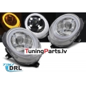 Mini Cooper (14-17) F55/F56/F57 priekšējie lukturi LED TUBE DRL, hromēti