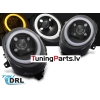 Mini Cooper (14-17) F55/F56/F57 priekšējie lukturi LED TUBE DRL, melni