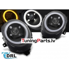 Mini Cooper (14-17) F55/F56/F57 priekšējie lukturi LED TUBE DRL, melni