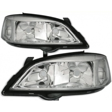 Opel Astra G (98-04) priekšējie lukturi, hromēti