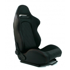 Krēsls "Monza", melns carbon, regulējams + sliedes