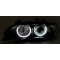 BMW E39 priekšējie lukturi, melni, CCFL eņģeļacis