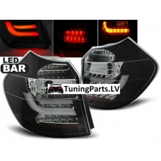 BMW E87 (04-07) aizmugurējie LED lukturi, melni