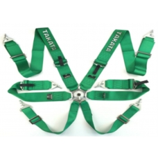 6 punktu jostas, zaļas, Takata harness, 3"