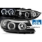 BMW E90/E91 (05-08) priekšējie lukturi, CCFL eņģeļ acis, melni