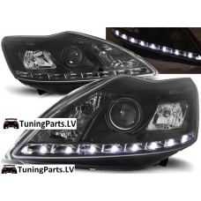 Ford Focus (08-10) priekšējie LED Dayline lukturi, melni
