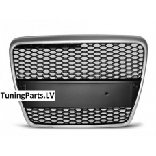 Audi A6 C6 (04-08) priekšējā reste, melna/sudraba, RS style