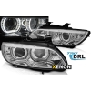 BMW E92/E93 (06-10) priekšējie lukturi, 3D LED eņģeļ acis, hromēti, Xenona, DRL