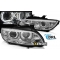 BMW E92/E93 (06-10) priekšējie lukturi, 3D LED eņģeļ acis, hromēti, Xenona, DRL