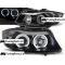 BMW E90/E91 (05-08) priekšējie lukturi, eņģeļ acis, melni