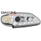 Renault Megane (96-99)/Scenic (96-99) priekšējie lukturi, LED dayline + LED pagriezieni, hromēti