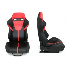 Krēsls "R-LOOK II", melns / sarkans