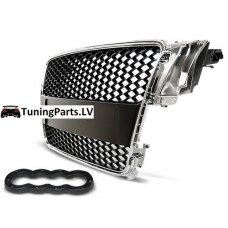 Audi A5 (07-11) priekšējā reste, melna/hromēta, RS-style