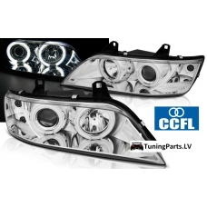 BMW Z3 priekšējie lukturi, CCFL eņģeļ acis, hromēti