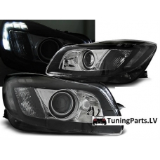 Opel Insignia (08-12) priekšējie LED Dayline lukturi, melni, DRL