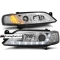 Opel Vectra B (95-98) priekšējie lukturi, LED dayline + LED pagriezieni, hromēti