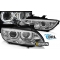 BMW E92/E93 (06-10) priekšējie lukturi, 3D LED eņģeļ acis, hromēti, Xenona, DRL, AFS