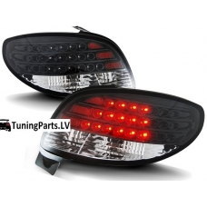 Peugeot 206 (98-06) aizmugurējie LED lukturi, melni