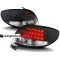 Peugeot 206 (98-06) aizmugurējie LED lukturi, melni