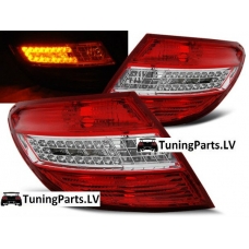 Mercedes Benz W204 C-class (07-10) aizmugurējie lukturi + LED pagriezieni
