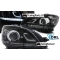 Mercedes Benz W204 C-class (07-10) priekšējie lukturi, Led, DRL, melni