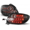 Peugeot 206 (98-06) aizmugurējie LED lukturi, melni 