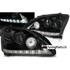 LEXUS RX 330 / 350 (03-08) priekšējie LED Dayline lukturi, melni