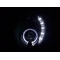 Mini Cooper (01-06) priekšējie LED Dayline lukturi, melni, eņģeļacis