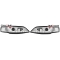Opel Vectra B (95-98) priekšējie lukturi, LED dayline + LED pagriezieni, hromēti