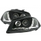 Seat Ibiza (02-08) priekšējie LED Dayline lukturi + LED pagriezieni, melni