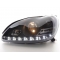 Mercedes-Benz W220 S-class (98-05) priekšējie LED lukturi, melni