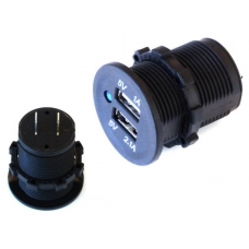 Ligzda 12 / 24V 2xUSB (1x1A,1x2.1A)