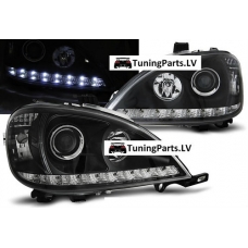 Mercedes-benz M-klase W163 (01-05) priekšējie LED Dayline lukturi, melni