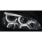 BMW X5 E70 (07-10) priekšējie lukturi, 3D LED eņģeļ acis, hromēti, DRL, xenona, AFS