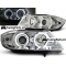 BMW E90/E91 (05-08) priekšējie lukturi, CCFL eņģeļ acis, hromēti
