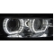BMW E92/E93 (06-10) priekšējie lukturi, 3D LED eņģeļ acis, hromēti, Xenona, DRL, AFS