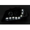 Seat Ibiza (02-08) priekšējie LED Dayline lukturi + LED pagriezieni, melni