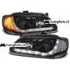 Renault Megane (96-99)/Scenic (96-99) priekšējie lukturi, LED dayline + LED pagriezieni, melni