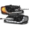 Renault Megane (96-99)/Scenic (96-99) priekšējie lukturi, LED dayline + LED pagriezieni, melni