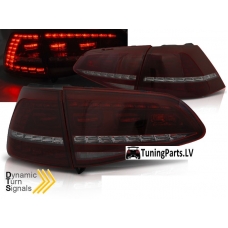 VW Golf 7 aizmugurējie LED lukturi, tonēti, dinamisks pagriezienu rādītajs