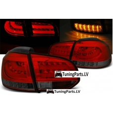 VW Golf 6 aizmugurējie LED lukturi + LED pagriezieni, tonēti
