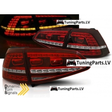 VW Golf 7 aizmugurējie LED lukturi GTI Look, dinamisks pagriezienu rādītajs