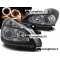Renault Clio (05-09) priekšējie lukturi, eņģeļ acis, melni
