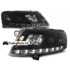 Audi A6 C6 4F (04-08) priekšējie lukturi, LED dayline, DRL, melni