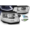 VW T6 (15-19) priekšējie lukturi, LED dayline, DRL + LED pagriezieni, hromēti