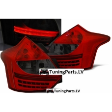 Ford Focus Hatchback (11-14) aizmugurējie LED lukturi, tonēti