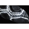 BMW E92/E93 (06-10) priekšējie lukturi, 3D LED eņģeļ acis, hromēti, Xenona, DRL