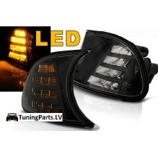 BMW E46 kupejas/kabrio (99-01) priekšējie LED pagriezieni, melni,