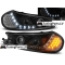 Ford Mondeo (96-00) priekšējie LED Dayline lukturi, melni + LED pagrizieni