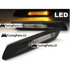 BMW F10/F11 (10-13) LED sānu pagriezieni, tonēti, glancēti melni